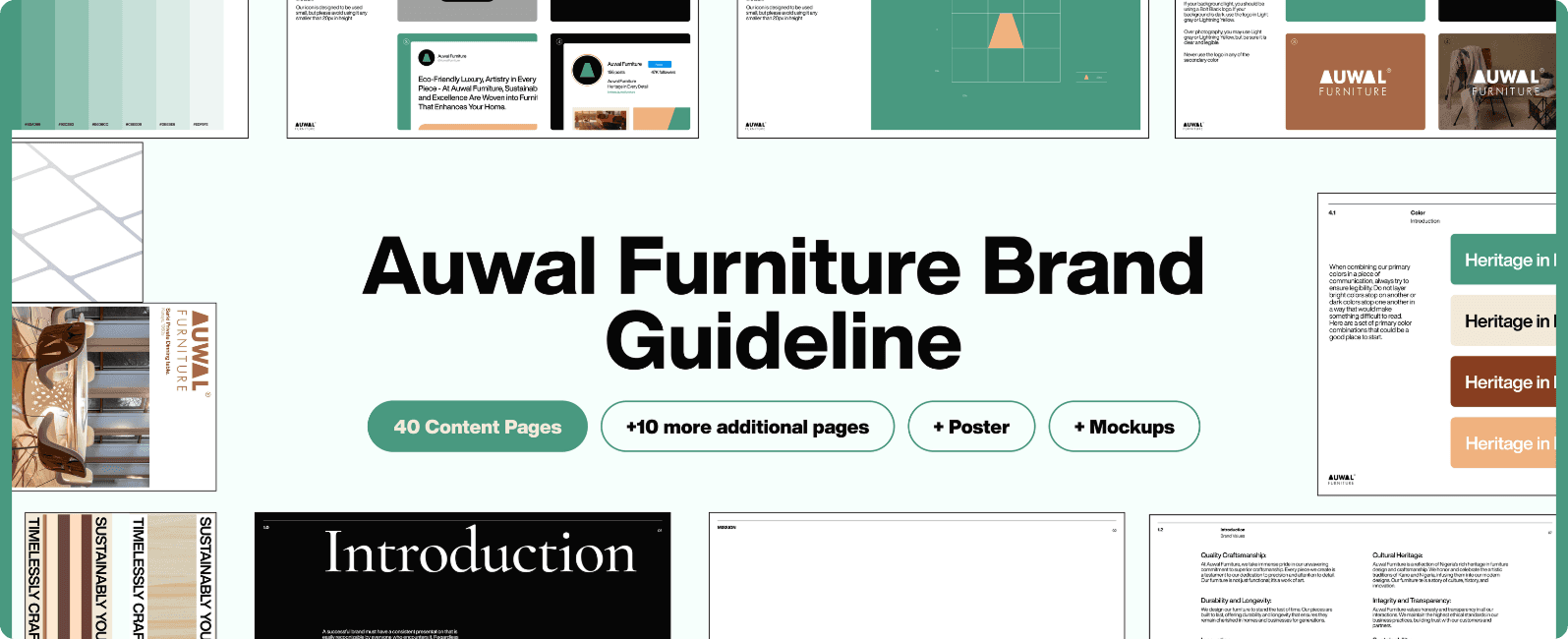 Auwal Furniture Brand Guideline Mockup